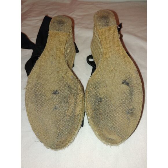 Shoedazzle Madison Women's Size 7 Black Strappy Sandal Espadrille. - Picture 9 of 10